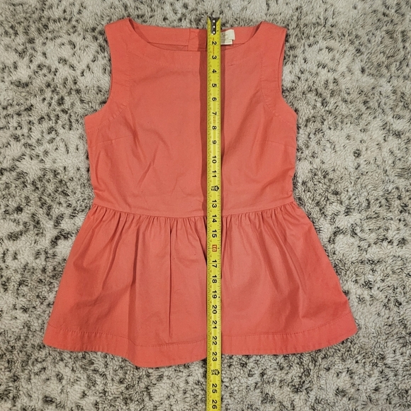 Kate Spade SZ 0 Fairy Pink Coral Sleeveless Peplum Top Side Zip Back Button Up - Picture 7 of 9